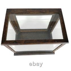 Antique Apothecary Mercantile Counter Top Display Case General Store Glass Oak