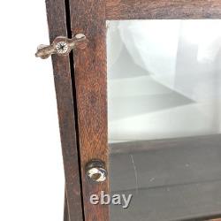 Antique Apothecary Mercantile Counter Top Display Case General Store Glass Oak