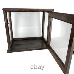 Antique Apothecary Mercantile Counter Top Display Case General Store Glass Oak