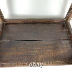 Antique Apothecary Mercantile Counter Top Display Case General Store Glass Oak