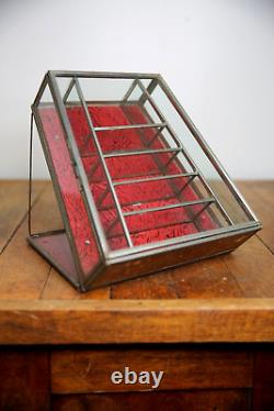Antique Auerbach & Sons Candy Showcase General Store Glass Display Case Cabinet