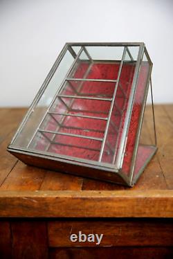 Antique Auerbach & Sons Candy Showcase General Store Glass Display Case Cabinet