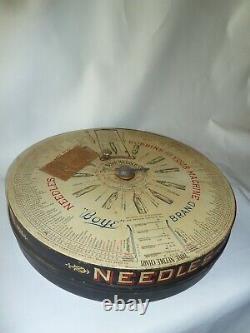 Antique BOYE Rotary Needle & Shuttle CASE / STORE DISPLAY Loaded with Needle Tubes