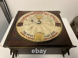 Antique BOYE Sewing Needle General Store Countertop Display Case & Content 1900s