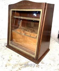 Antique C. 1890s Maximum Combs General Store Display Case Slant Front Advertising