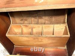 Antique C. 1890s Maximum Combs General Store Display Case Slant Front Advertising