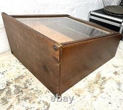 Antique C. 1890s Maximum Combs General Store Display Case Slant Front Advertising