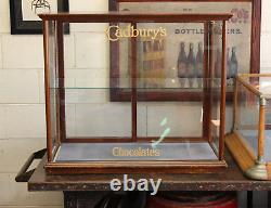 Antique Cadburys Chocolate Advertising Showcase General Store Display Case Candy