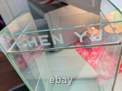 Antique Chen Yu Richard Hudnut Glass Store Display Case Cabinet Cosmetic Makeup