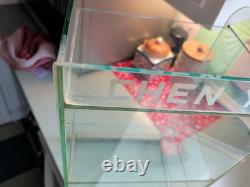 Antique Chen Yu Richard Hudnut Glass Store Display Case Cabinet Cosmetic Makeup