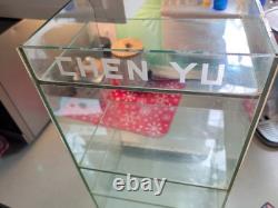 Antique Chen Yu Richard Hudnut Glass Store Display Case Cabinet Cosmetic Makeup