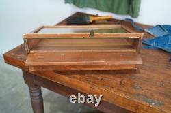 Antique Countertop Display Case Knife Jewelry Box Vintage Wood Glass Box Vintage