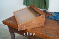 Antique Countertop Display Case Knife Jewelry Box Vintage Wood Glass Box Vintage