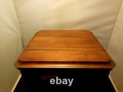 Antique Countertop Revolving Walnut Store Display Case Advertising Ace Combs