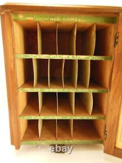 Antique Countertop Revolving Walnut Store Display Case Advertising Ace Combs