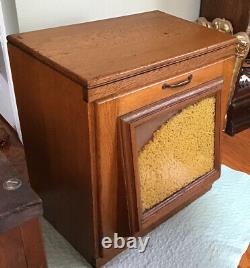 Antique Country / General Store Oak Seed Cabinet Rare single size open bin LOOK