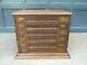 Antique Country Store 1890s J&p Coats Six Drawer Walnut Spool Cabinet