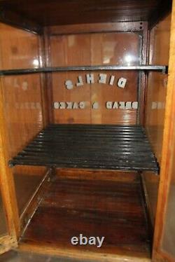 Antique Country Store Bread, Cake, Pie Display Case Showcase Counter Top Diehl