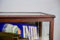 Antique Country Store Counter Top Display Case Wood Showcase Glass shelf cabinet
