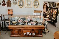 Antique Country Store Oak Counter Showcase great base Display Case