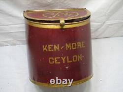 Antique Country Store Tin Litho Ceylon Tea Bin Can Counter Ken-Mor SAK