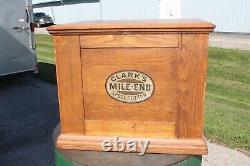 Antique Country Store Vintage c. 1900 Clark's 6 Drawer Oak Spool Cabinet Display