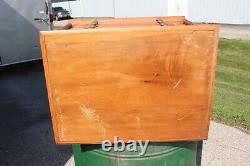 Antique Country Store Vintage c. 1900 Clark's 6 Drawer Oak Spool Cabinet Display