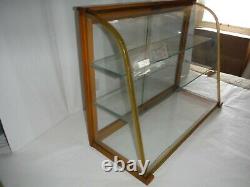 Antique Curved Glass Store Display Case