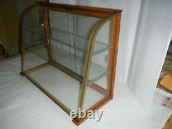 Antique Curved Glass Store Display Case