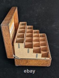 Antique D. M Ferry & Co Flower Seed Display Case Country Store Box Dovetail Wood