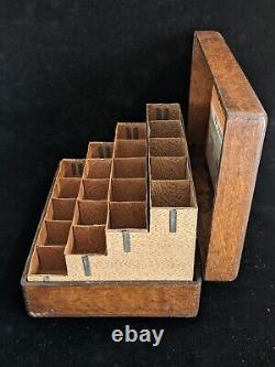 Antique D. M Ferry & Co Flower Seed Display Case Country Store Box Dovetail Wood