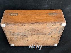 Antique D. M Ferry & Co Flower Seed Display Case Country Store Box Dovetail Wood