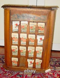 Antique D. M. Ferry country store seed display case & product-15640