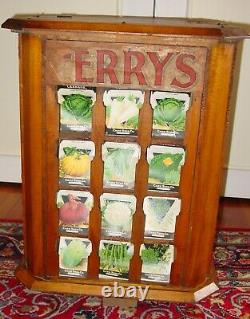 Antique D. M. Ferry country store seed display case & product-15640