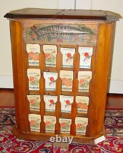 Antique D. M. Ferry country store seed display case & product-15640