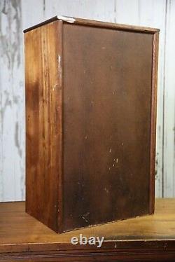 Antique Display Case Flashlight Battery Light Bulb Oak Cabinet Hardware Store