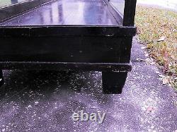 Antique Footed Wood General Store Display Counter & Shelving 71Wx40H 001001010
