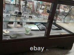 Antique General Store 12 Foot Wood Glass Display Show Case Shelves