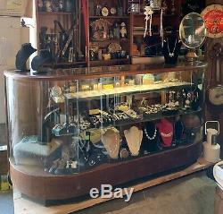 Antique General Store Beautiful 7' Vintage Display Showcase, nice condition