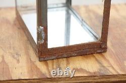 Antique General Store Counter Display Cabinet Display Case with Glass Metal