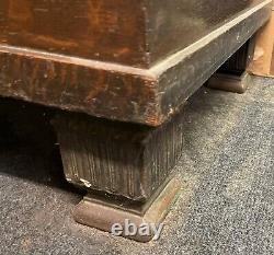 Antique General Store Tall Footed Locking Display Case Back-loading (#20)