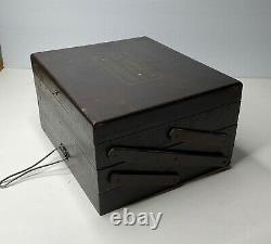Antique HOHNER HARMONICA General Store Wooden Display Case Box in RARE CONDITION