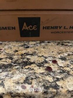 Antique Hardware Store Oak Slanted Display Case Ace Taps & Dies Henry Hanson