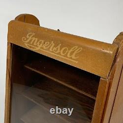 Antique Ingersoll Pocket Watch Advertising Store Showroom Counter Display Case