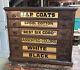 Antique J&p Coats Advertising Six Drawer Country Store Display Spool Cabinet