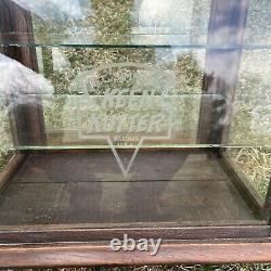 Antique Keen Kutter Store Display Cabinet Case Oak E. C. Simmons Advertising Rare