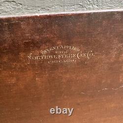 Antique London Whiffs Cigar Box Humidor Display Case Vintage Old Country Store