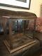 Antique Oak All Original Wood Wavey Glass Country Store Display/showcase