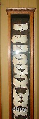 Antique Oak collar display case country store mercantile-15769