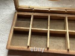 Antique Pen Store Counter Nib Display Case C. Howard Hunt Pen Co. Glass / Wood